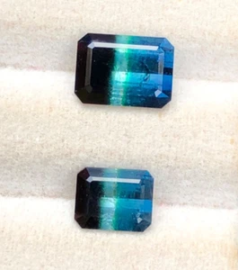 4.10Cts Rare Tri Color Afghani Tourmaline Faceted Loose Gemstone - Picture 1 of 8
