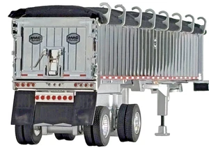 1/64 DCP CHROME MAC SPREAD AXLE DUMP TRAILER W/ BLACK TARP - Picture 1 of 4