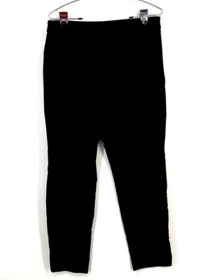 Pantalones para mujer Talbots talla 10 negros de terciopelo elástico Chatham tobillo mezcla de algodón Foto 1 de 4