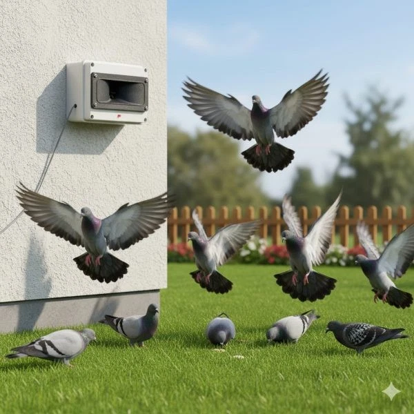 Repellente ultrasuoni uccelli colombi gabbiani corvi - versione da esterno fi... - Immagine 1 di 1