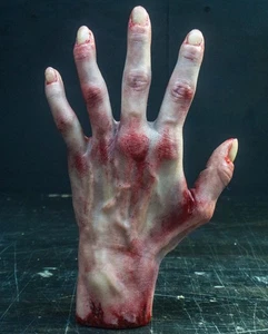 Poseable Silicone Severed Hand- Female Left - Display Prop Halloween Decoration - Picture 1 of 8
