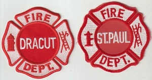 Dracut &t. Paul MA Fire Department patches ship from Australia - Picture 1 of 1