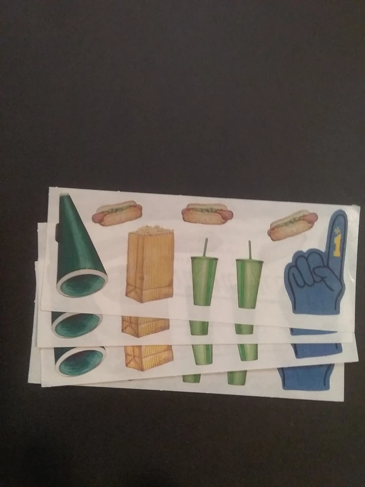 Creative Memories ~ Lot of Four Studio Stickers ~ 2" x 5" ~ #1 And Snacks - Image 1 of 1