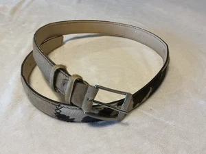 Italienischer Echt Rindsleder Gürtel, Naturhaar, rustikal, Western Style - Bild 1 von 9
