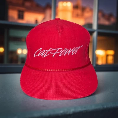 Gorra Snapback de pana roja Cat Diesel Power vintage Foto 1 de 4
