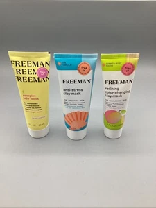 3x Gift Set Freeman Energize, Anti-Stres Clay Mask, Refining Clay Mask - Picture 1 of 4
