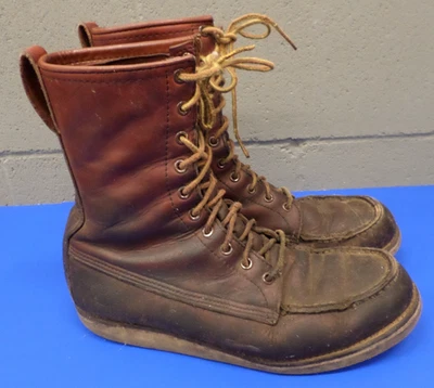 Vintage Red Wing Shoe Co. Irish Setter Brown Lace Up Men's Size 9 Boots - Image 1 of 4