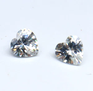 2 CT Natural White Zircon GGI CERTIFIED Loose Gemstone Heart shape Custom Free - Picture 1 of 8