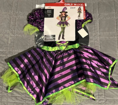 Way To Celebrate Girls Pretty Potion Witch Costume Size Medium 7/8 New - Image 1 of 4