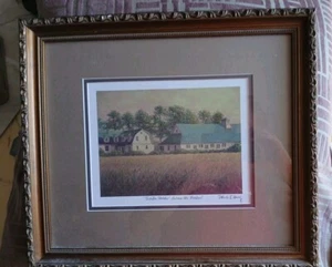 Patrick L Henry signierter Holzrahmen 16" x 14" "Rätselstall - über die Wiese"  - Bild 1 von 10