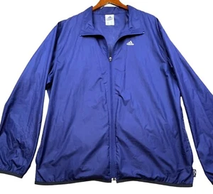 Vintage Adidas ClimaShell Windbreaker Men's XL Blue Full Zip Long Sleeve Jacket - Picture 1 of 12