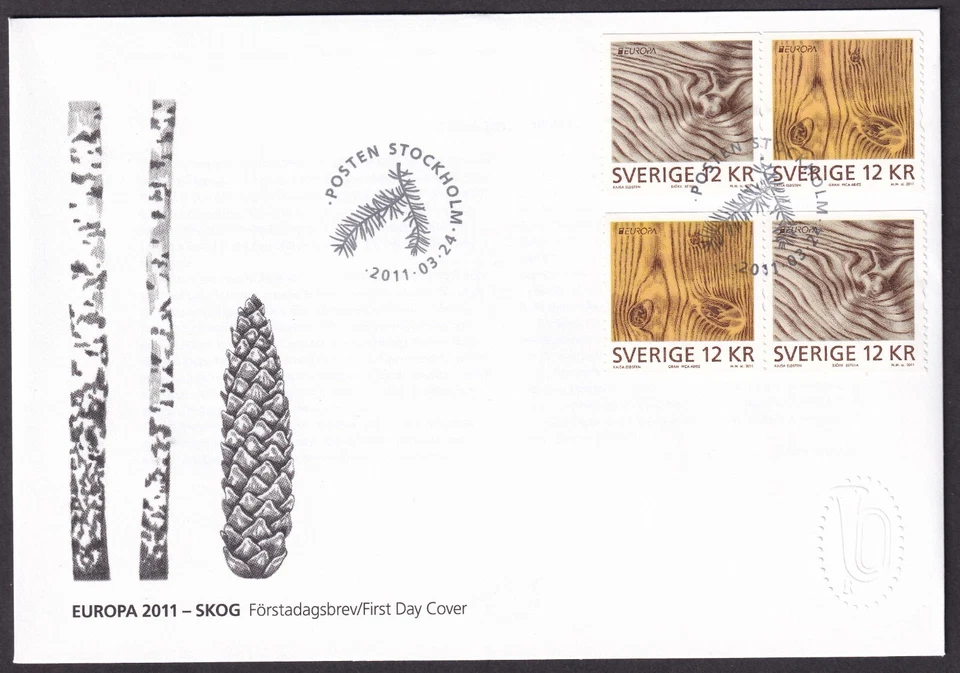 Sweden 2011 Cachet FDC Europa Forest - Image 1 of 1
