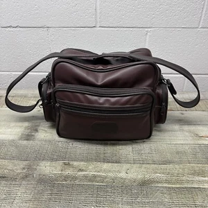 Camera Shoulder Bag SLR Camera Case, Brown Vintage Faux Leather 6 Pocket - Picture 1 of 17