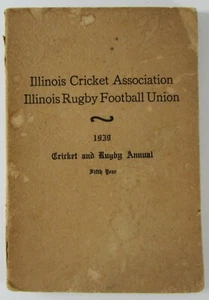 Vintage Illinois Cricket Rugby Annuale Chicago Club Statistiche Roster Partite 1939 - Foto 1 di 12