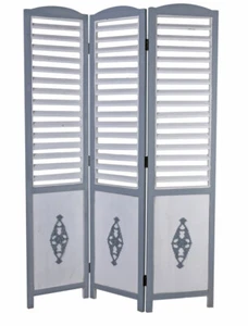 Spanish Wall Slats Screen Wood Shabby Chic Room Divider Privacy Antique - Picture 1 of 4
