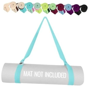 Yoga Mat Strap – Black & 30+ Colors – Adjustable Mat Holder Sling Carrier for - Picture 1 of 8