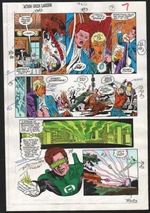 ACTION COMICS SEMANAL LINTERNA VERDE #612 PRODUCCIÓN ARTE ANTHONY TOLLIN CERTIFICADO DE AUTENTICIDAD PG 7 - Imagen 1 de 2