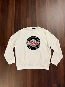 Polo Ralph Lauren Alpine Racing Crewneck Sweatshirt White Men's Size XL - Picture 1 of 4