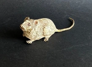 Ancien Vienna bronze de Vienne animalier rat signé Geschützt T polychrome N°1084 - Imagen 1 de 15