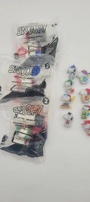 Lote de artículos Snoopy. 8 clips de carpeta 3 juguetes Happy Meal 2018 IOP 2-#3. 1-#2 Foto 1 de 4