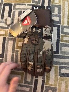 UA UNDER ARMOUR STORM WINDSTOPPER HUNTING GLOVES, 1318575-988, MENS SMALL - Picture 1 of 11