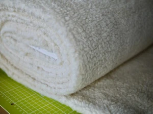 Tessuto peluche Teddy tessuto peluche naturale pelliccia tessuta morbida soffice per cuscini coperte - Foto 1 di 9