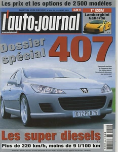L'AUTO JOURNAL n°624 10/07/2003 407 GALLARDO NISSAN 350Z PORSCHE CARRERA S  - Imagen 1 de 1