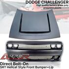 Fits 15-23 Dodge Challenger Front Bumper Cover & HC Lip Aluminum  ￼SRT Hood