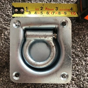 Heavy Duty Floor Lashing Ring Bracket Spring Loaded Trailers Truck Body Tie Down - Picture 1 of 5