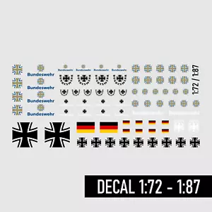 Waterslide Decal 1:72 - 1:87 Bundeswehrkreuz Panzer LKW Armee Panzerbattalion B - Bild 1 von 3