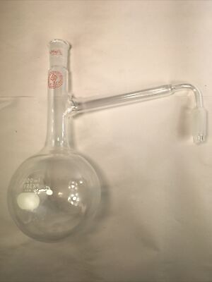 PYREX SGA Glass 1000mL Round Bottom Boiling Flask 24/40 Distilling Arm • 39.92$