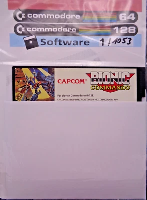 COMMODORE 64/128 -- BIONIC COMMANDO (CAPCOM - DISK) - Bild 1 von 2