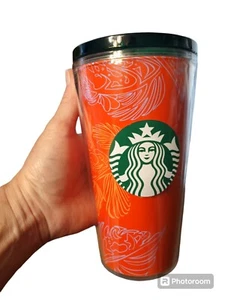 Hojas temáticas hawaianas de Starbucks naranja - Imagen 1 de 3