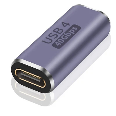 USB C Female to Female Coupler 40Gbps USB4 3.2 OTG Adapter 8K 100W Fast Charging - Image 1 of 4