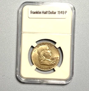 1949 P Franklin halber Dollar - AU - Kostenloser Versand - Bild 1 von 2