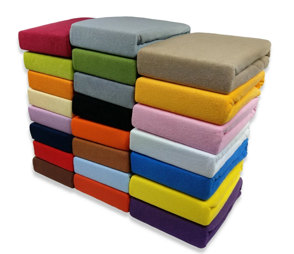 Frottee Spannbettlaken Spannbetttuch Betttuch Bettlaken viele Farbe  - Bild 1 von 4
