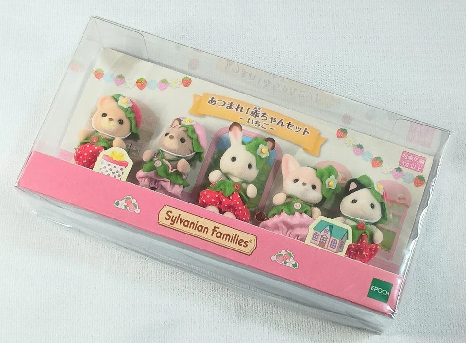 Sylvanian Families Baby Doll Strawberry 5 Figure Set Calico Critters Japan New