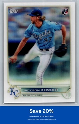 Jackson Kowar 2022 Topps 3D #264 Rookie Kansas City Royals I67 - Image 1 of 2