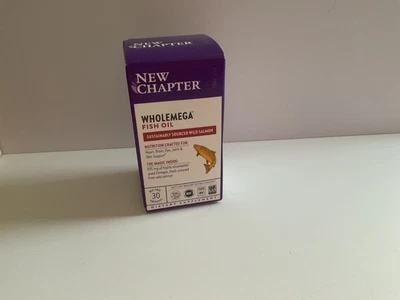 全新带盒未拆封全新章节 Wholemega 鱼油 BSE-Free 30 粒软胶囊有效期至 03/27 — 第 1/4 张图片