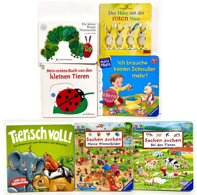 German Baby Board Books Lot 7 Set Eric Carle Hidden Pictures - Image 1 of 4