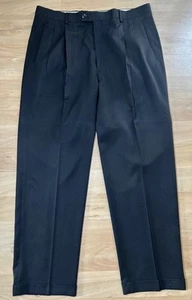 BRAGGI by Louis Raphael Black lPleated & Cuffed Dress Pants Men's 38 X 32 - Picture 1 of 5