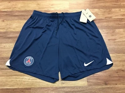 PARA HOMBRES 2XL NUEVO Pantalones Cortos de Fútbol Nike Dri-FIT PSG Paris Saint-Germain Calce Ajustado Azul Marino 8" Foto 1 de 4