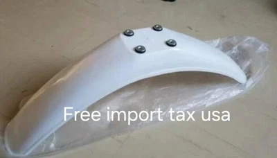  YAMAHA DT100 DT125 DT175 DT250 DT400  Front Fender new white & Bush set - Image 1 of 4