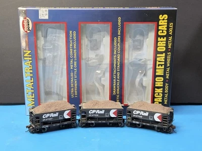 Model Power HO 3997 3 Pack U-29 Metal Ore Cars CP Rail black 377237,236,235 - Image 1 of 4