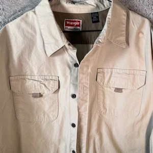 Camisa WRANGLER Para Hombre 2XL Abotonada Manga Larga Ropa de Trabajo Resistente Camisa - Imagen 1 de 6