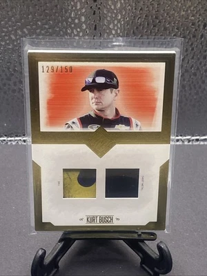 2014 Press Pass Kurt Busch Dual Race Used Tire + Sheet Metal Gold #129/150 - Image 1 of 2