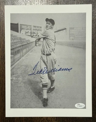 TED WILLIAMS Red Sox Signed 8.5” X 11” Print From Stan Musial Collection JSA LOA - Image 1 of 3