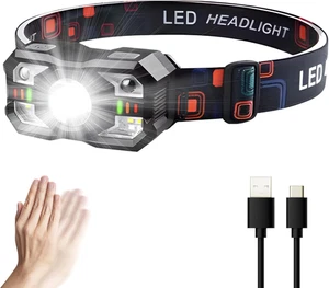 Ilcdesign,Linterna Frontal LED Recargable, Luz Frontal Cabeza, Linterna De Cabez - Imagen 1 de 9