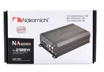 Amplificador Nakamichi 2100 vatios máximo monobloque 2 ohmios estable clase D NAMD1 mini Foto 1 de 4