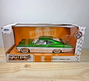 Jada 1967 Chevrolet Impala SS Street Low grün-weiß Bigtime Muscle 1/24 Neu in OVP - Bild 1 von 6